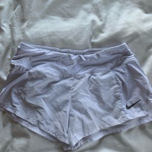 White Nike Dri Fit running shorts